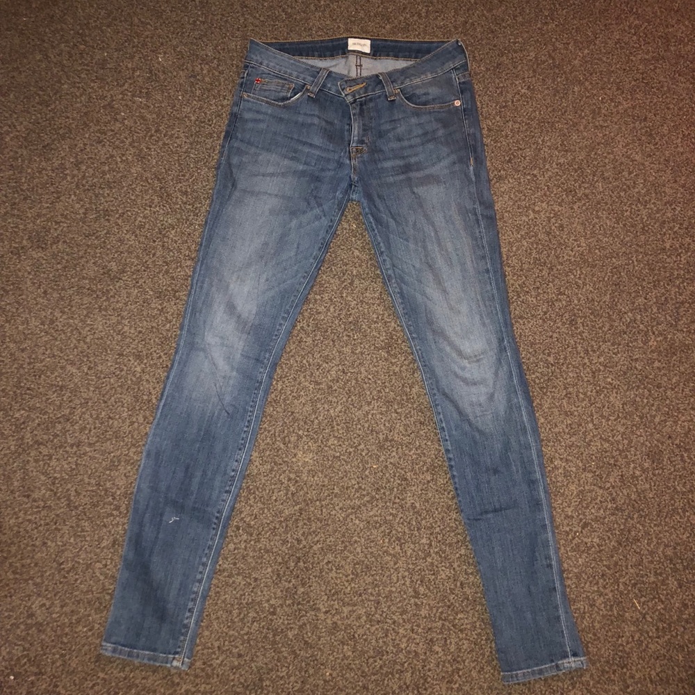 Hudson, medium wash women’s skinny jeans